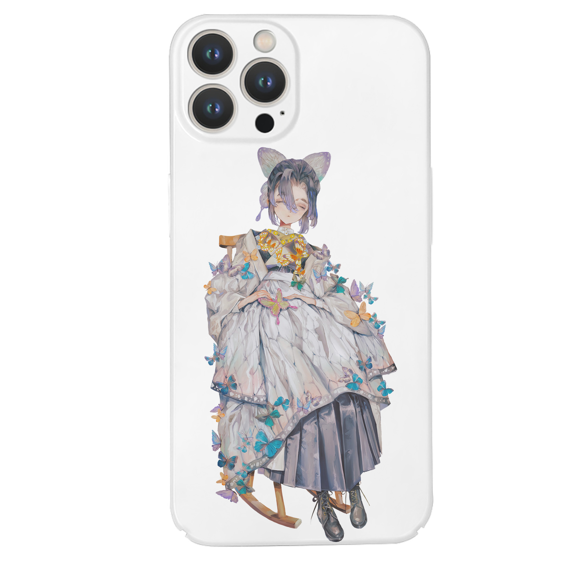 （画像用） 鬼滅の刃（きめつのやいば）蟲柱-胡蝶 しのぶ／こちょう しのぶ Kochou Shinobu 【iPhone 14シリーズ対応】ハードケース